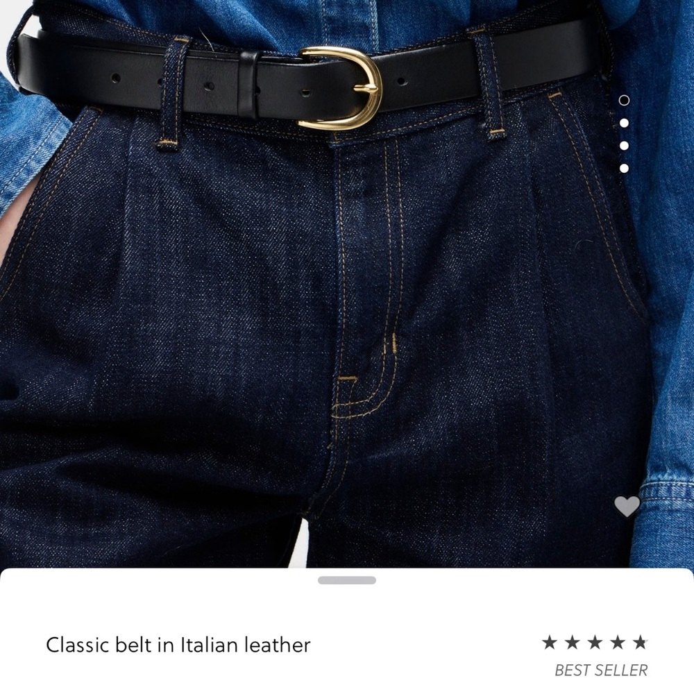 J. Crew Black Leather Belt